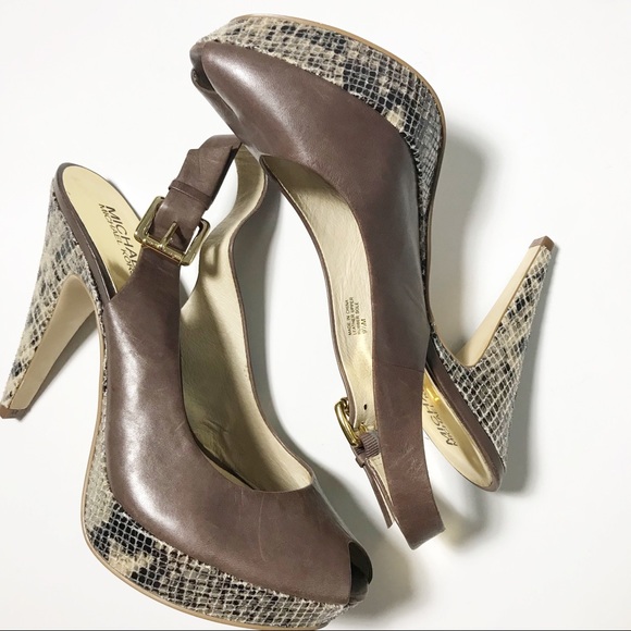 michael kors snakeskin heels